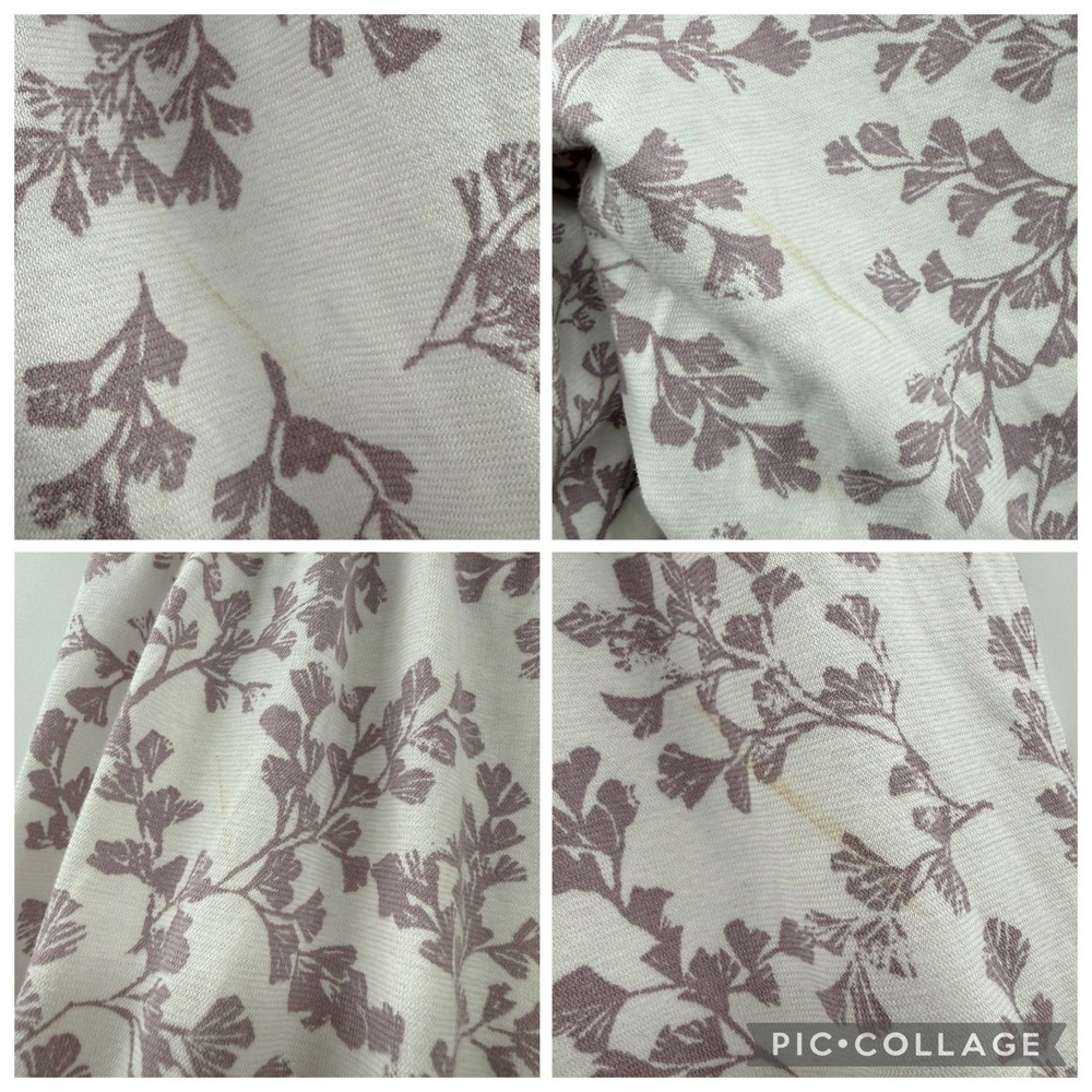 FLAWED Garnett hill floral print pajama set organic cotton size m Asian wrap - Picture 9 of 12
